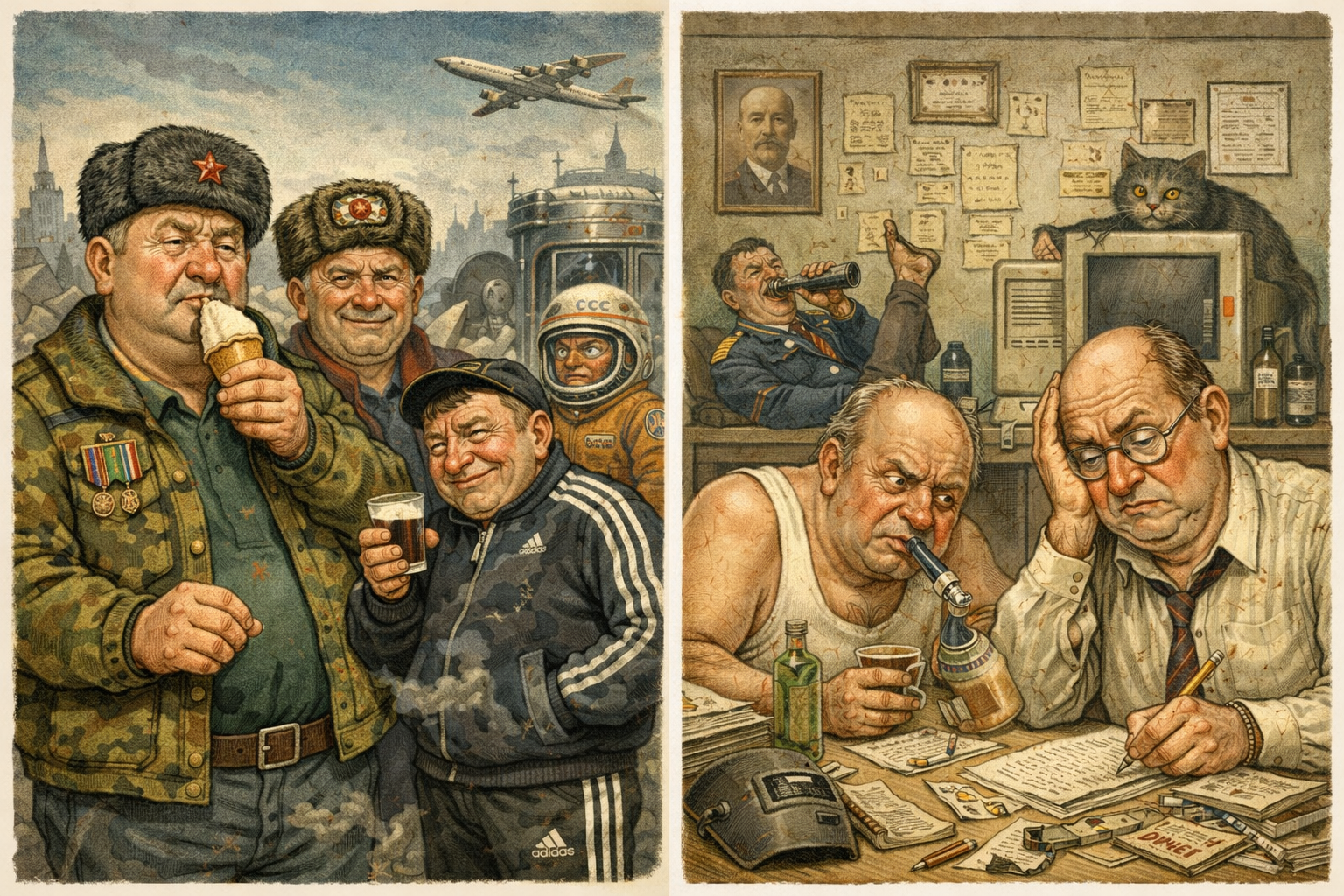 на снимке одебиленные 90-х